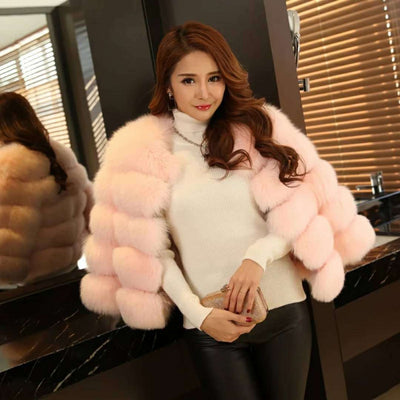 Abrigo de Piel Sintética para Mujer - Elegante y Abrigador para Invierno
