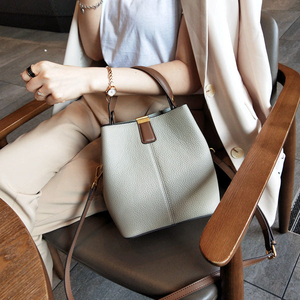 Bolso Cubo de Cuero