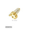 Fingertip Ring Female Nail Cover Armor Diamondplated Dorado No.3