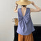 Blusa Suelta sin Mangas Largo Medio