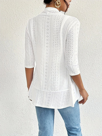 Cardigan Hueco Elegante para Mujer - Diseño Moderno Cruzado - Image 10
