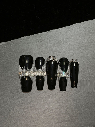 Uñas Postizas de Circón Premium - Estilo Europeo Elegante para Mujer - Image 10