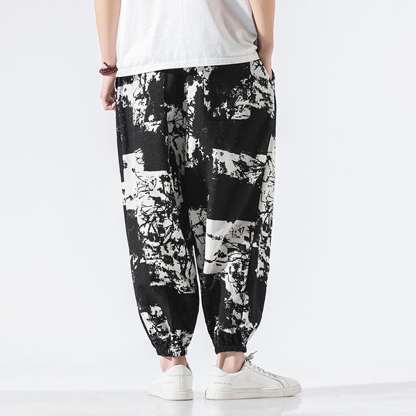Pantalones Casuales Holgados Talla Grande Algodón Lino Estilo Chino - Image 11