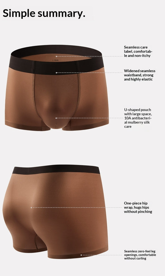 Calzoncillos Boxer Briefs de Seda de Hielo Satinada Antibacteriana para Hombre - Image 14