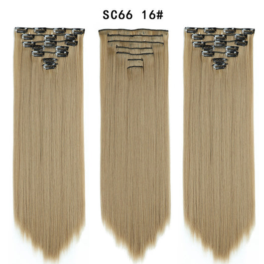 Set de Extensiones de Cabello con 16 Clips - Peluca de Fibra Sintética Premium - Image 15