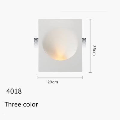 Aplique de Pared Empotrado Minimalista Yeso Natural sin Marco - Image 25