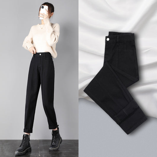 Pantalón Holgado de Cintura Alta Estilo Harlan para Mujer