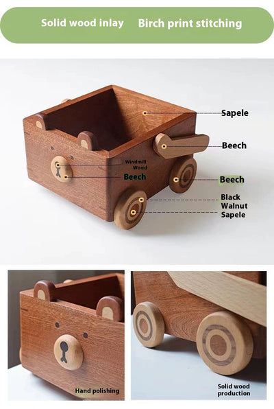 Carrito Organizador de Madera Maciza para Peluches y Juguetes - Image 8