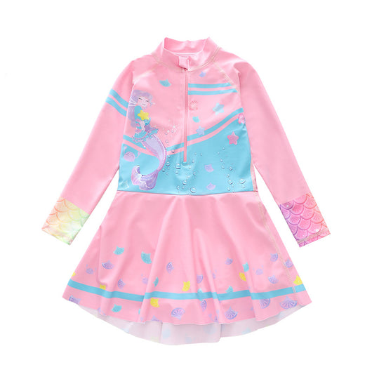 Traje de Baño Infantil Estilo Vestido con Mangas Largas - Image 13