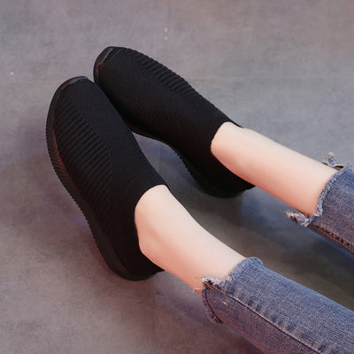 Zapatillas Deportivas Coreanas Talla Grande Tejido Volador Casual - Image 10