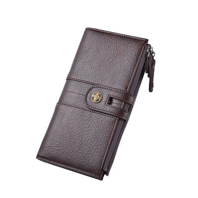 Cartera Larga para Hombre en Cuero PU Retro con Bolsa para Teléfono - Image 2