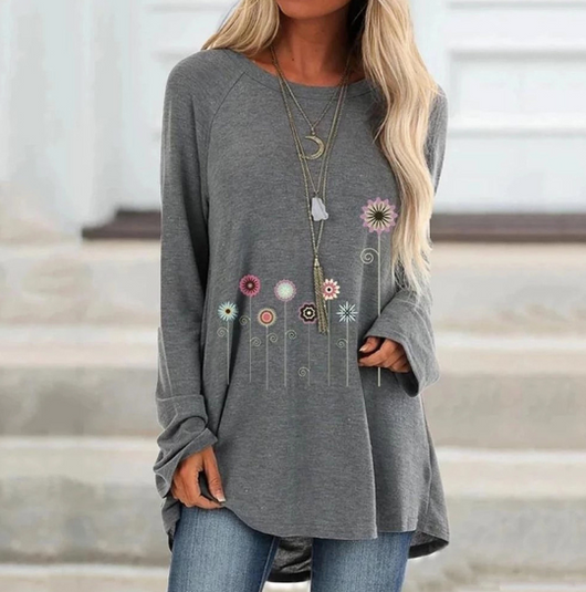 Sudadera Floral Elegante para Primavera