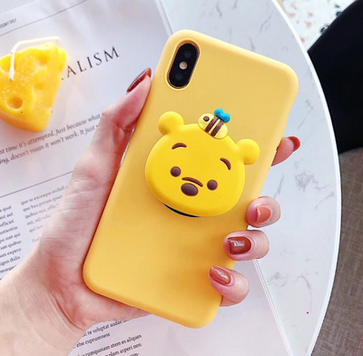 Funda Protectora para Celular con Soporte Osito Cartoon - Image 3