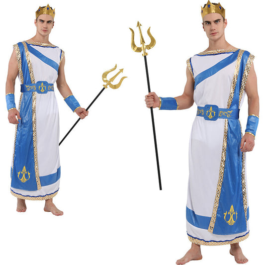 Disfraz de Poseidón: Traje de Dios Griego de Alto Desempeño