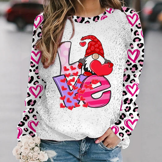 Playera Navideña Estampada Talla Grande para Mujer, Manga Larga