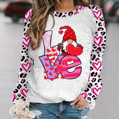 Playera Navideña Estampada Talla Grande para Mujer, Manga Larga