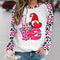 Playera Navideña Estampada Talla Grande para Mujer, Manga Larga