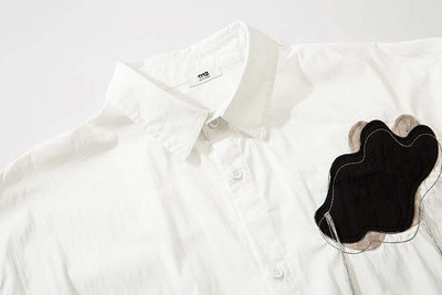 Camisa de Manga Corta con Cuello Fruncido para Hombre - Image 11