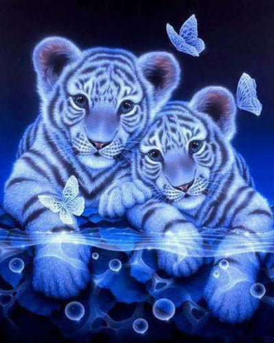 Cuadro de Diamantes Tigre Completo - Pintura DIY con Taladros Redondos y Cuadrados - Image 13