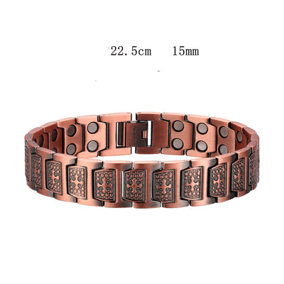 Pulsera Magnética de Cobre Vintage Europea y Americana para Hombre - Image 3