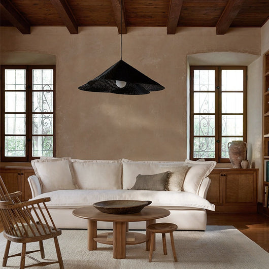Lámpara de Techo Tejida en Ratán - Estilo Zen para Espacios de Relax - Image 3