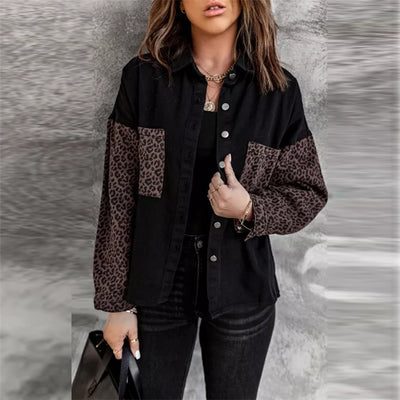Blusa Casual con Estampado de Leopardo y Bolsillos Funcionales - Image 19