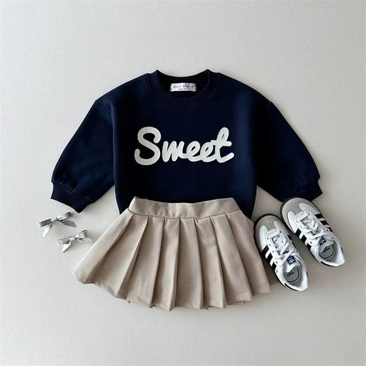 Sudadera Infantil con Estampado de Letras - Cuello Redondo Versátil - Image 16