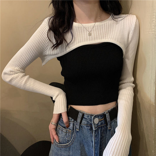 Suéter Tejido Cintura Alta Reductor con Chal Intercambiable para Mujer - Image 13