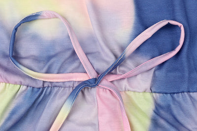 Jumpsuit Casual con Estampado Tie Dye y Escote Envolvente - Image 12
