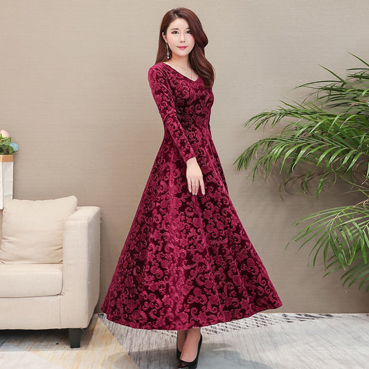 Vestido Elegante Ajustado con Manga Larga y Textura Grabada - Image 2