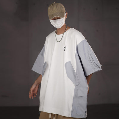 Camiseta Básica Manga Corta Suelta para Hombre