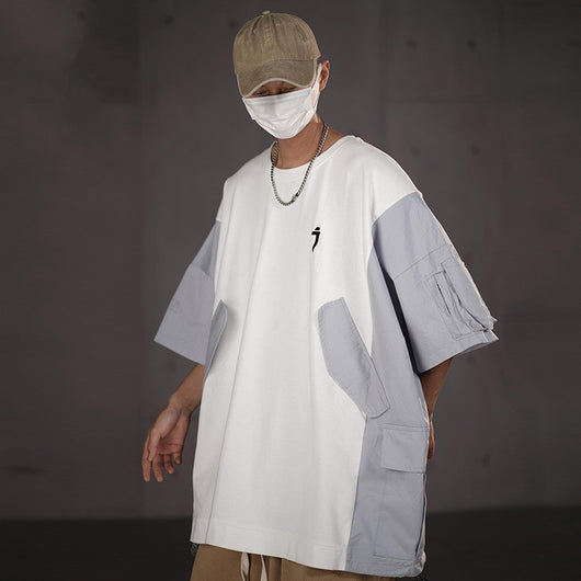 Camiseta Básica Manga Corta Suelta para Hombre