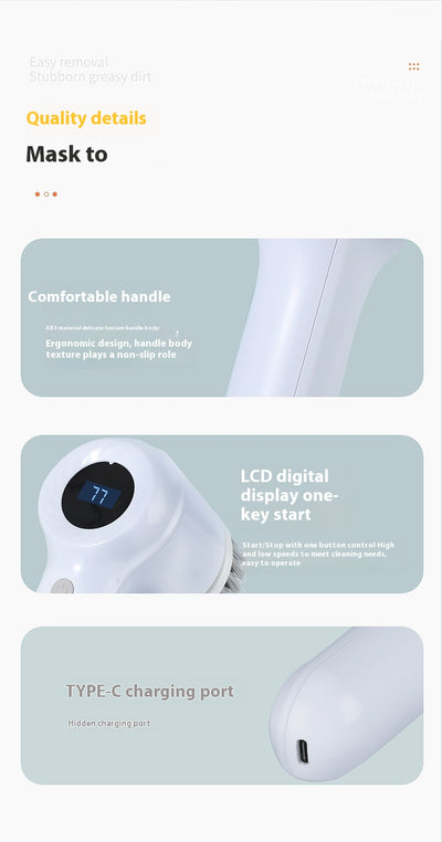 Cepillo Eléctrico Multifuncional para Limpiar Cocina y Hogar - Image 21