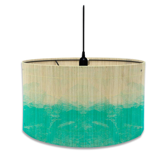 Lámpara de Techo Bambú con Degradado Acuarela - Decoración Artística E27 - Image 2