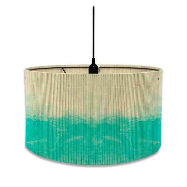 Lámpara de Techo Bambú con Degradado Acuarela - Decoración Artística E27