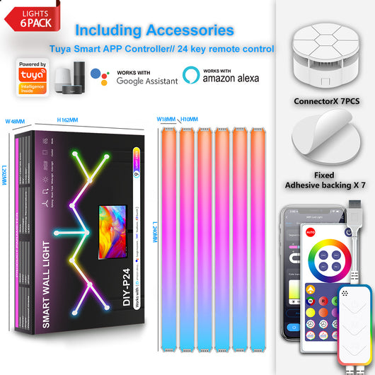 Lámpara LED RGB Inteligente Modular DIY - Iluminación Personalizable para tu Hogar - Image 2