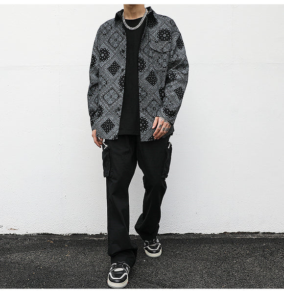 Camisa Estampado Paisley Manga Larga