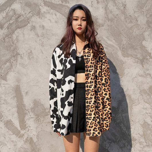Camisa Estampado Leopardo con Bloques de Color - Image 6