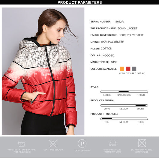 Abrigo de Invierno para Mujer con Plumón y Lunares - Image 8
