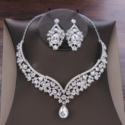 Juego de Corona Nupcial Barroca con Collar y Aretes - Image 10