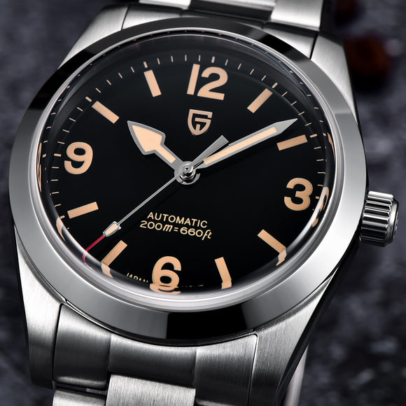 Reloj Mecánico Automático para Hombre en Acero Inoxidable Resistente al Agua Estilo Retro