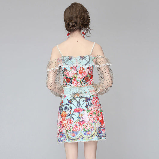 Conjunto Elegante de Dos Piezas: Top Strapless con Tirantes y Falda Corta - Image 7