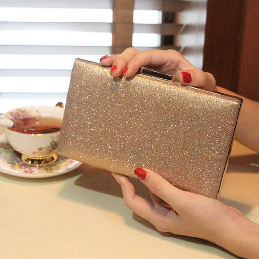 Bolso de Noche Brillante con Cadena - Clutch para Eventos - Image 4