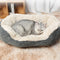 Cama Ovalada Térmica de Felpa para Gatos y Perros - Colchoneta Acogedora de Invierno
