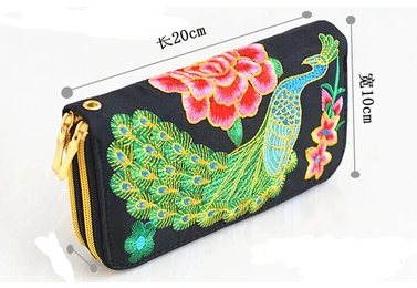 Billeteras con Bordado de Pavo Real - Image 3