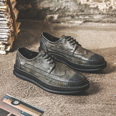Zapatos Casuales de Negocios Hombre Estilo Coreano Británico Moderno - Image 5