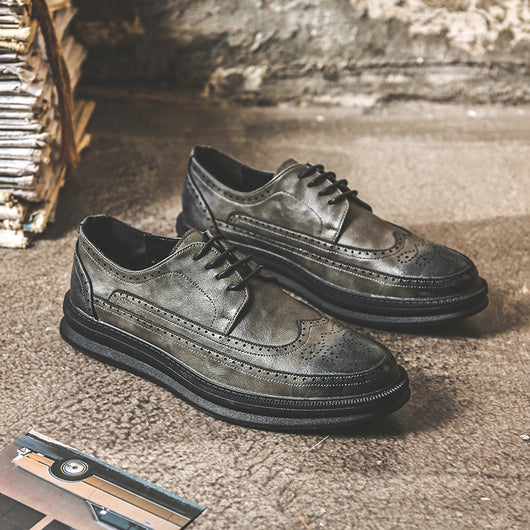 Zapatos Casuales de Negocios Hombre Estilo Coreano Británico Moderno - Image 5