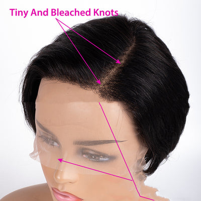 Peluca Corte Pixie Liso en Cabello Humano - Image 6
