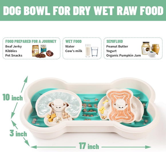 Comedero Lento Antiasfixia para Perros Grandes - Puzzle Interactivo para Alimento Seco y Húmedo