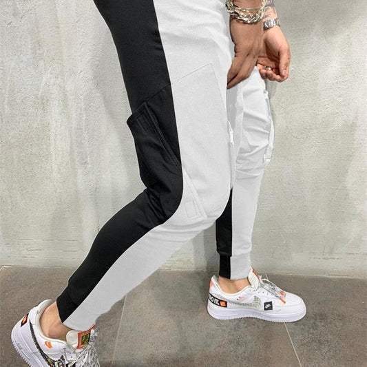 Pantalones Deportivos Casuales de Bloque de Color con Diseño Personalizado